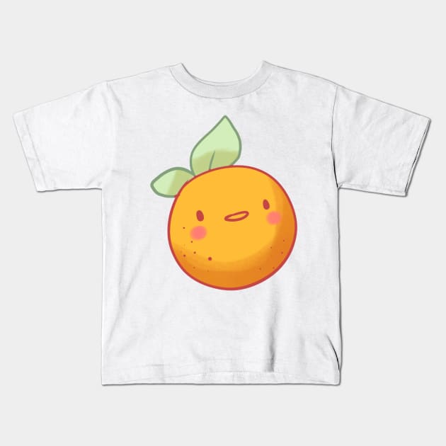 Orange illustration Kids T-Shirt by Mayarart